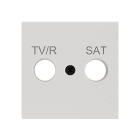 ZENNIO FRANCE - ZS55. Cache pour connecteur TV-R/SAT 55 x 55 mm - Blanc mat