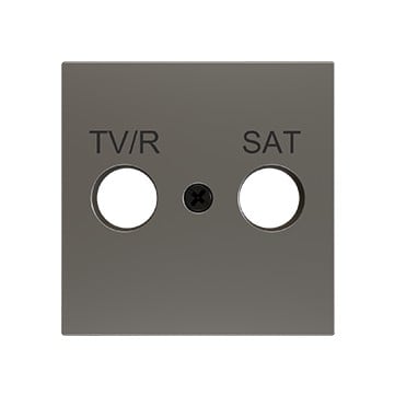ZENNIO FRANCE - ZS55. Cache pour connecteur TV-R/SAT 55 x 55 mm - Argenté