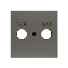 ZENNIO FRANCE - ZS55. Cache pour connecteur TV-R/SAT 55 x 55 mm - Argenté