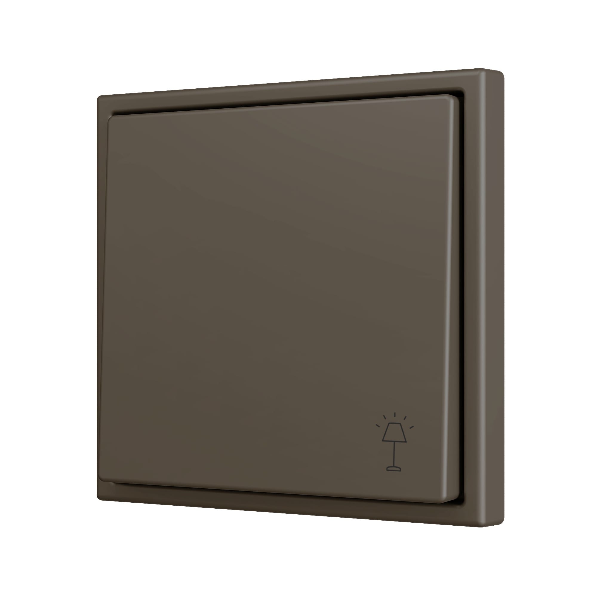 ZENNIO FRANCE - ZS70. Bouton poussoir "Soft" simple pour 1 entrée binaire 70x70 mm - Moka - P...