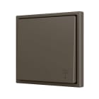 ZENNIO FRANCE - ZS70. Bouton poussoir "Soft" simple pour 1 entrée binaire 70x70 mm - Moka - P...