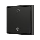 ZENNIO - ZS70. Bouton poussoir "Soft" simple pour 2 entrées binaires 70 x 70 mm ? Anth...