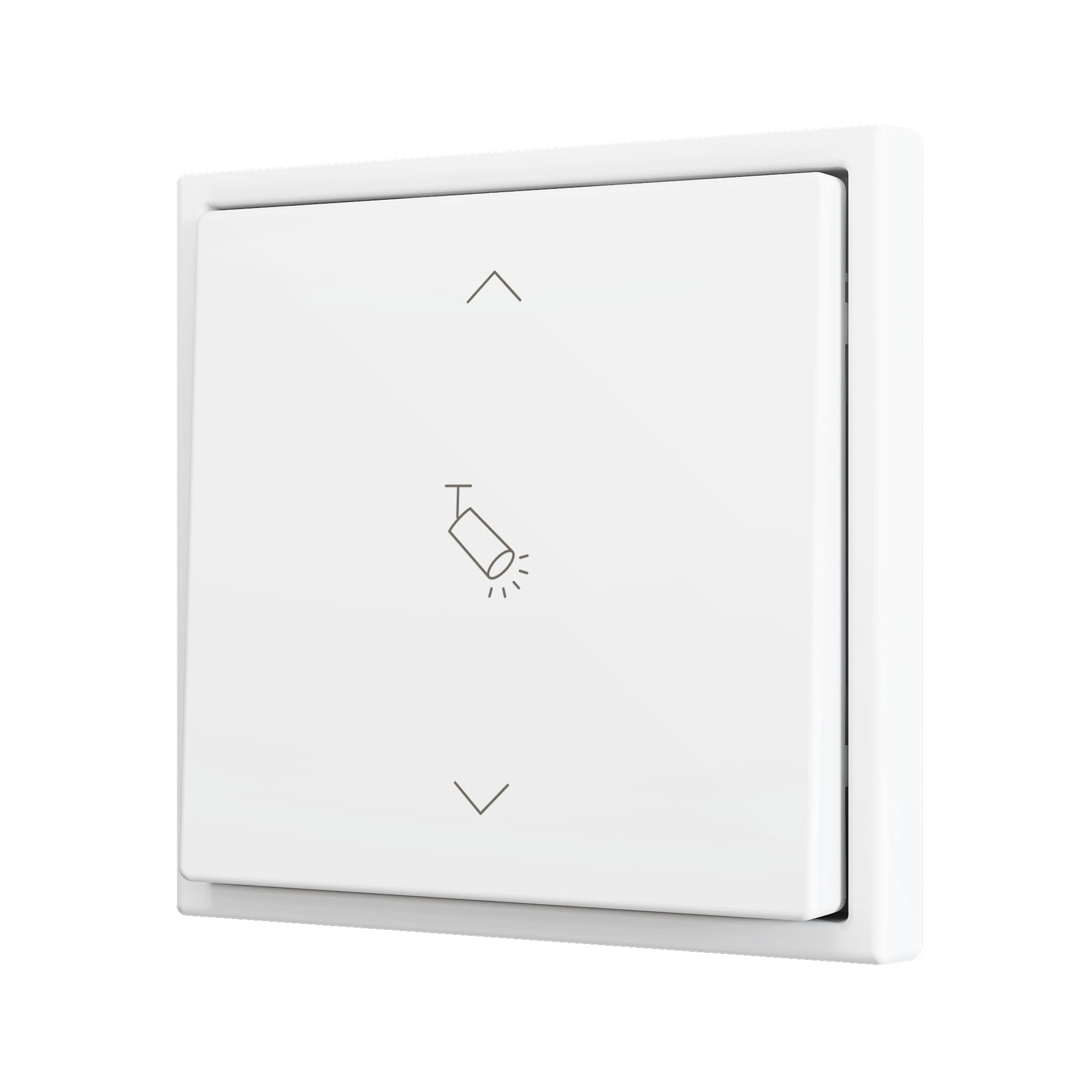 ZENNIO - ZS70. Bouton poussoir "Soft" simple pour 2 entrées binaires 70 x 70 mm ? Blan...