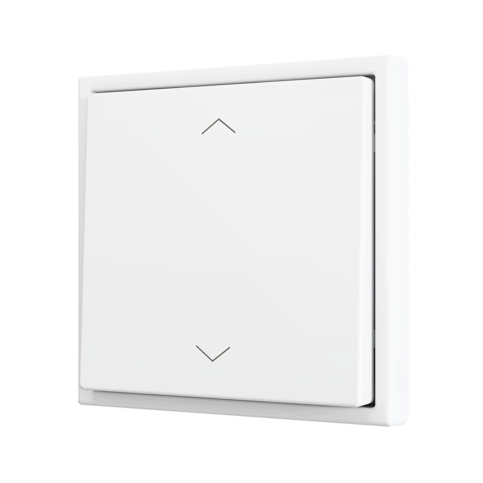 ZENNIO - ZS70. Bouton poussoir "Soft" simple pour 2 entrées binaires 70 x 70 mm ? Argenté