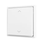 ZENNIO - ZS70. Bouton poussoir "Soft" simple pour 2 entrées binaires 70 x 70 mm ? Argenté