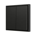 ZENNIO - ZS70. Bouton poussoir "Soft" double pour 2 entrées binaires 70 x 70 mm ? Anth...