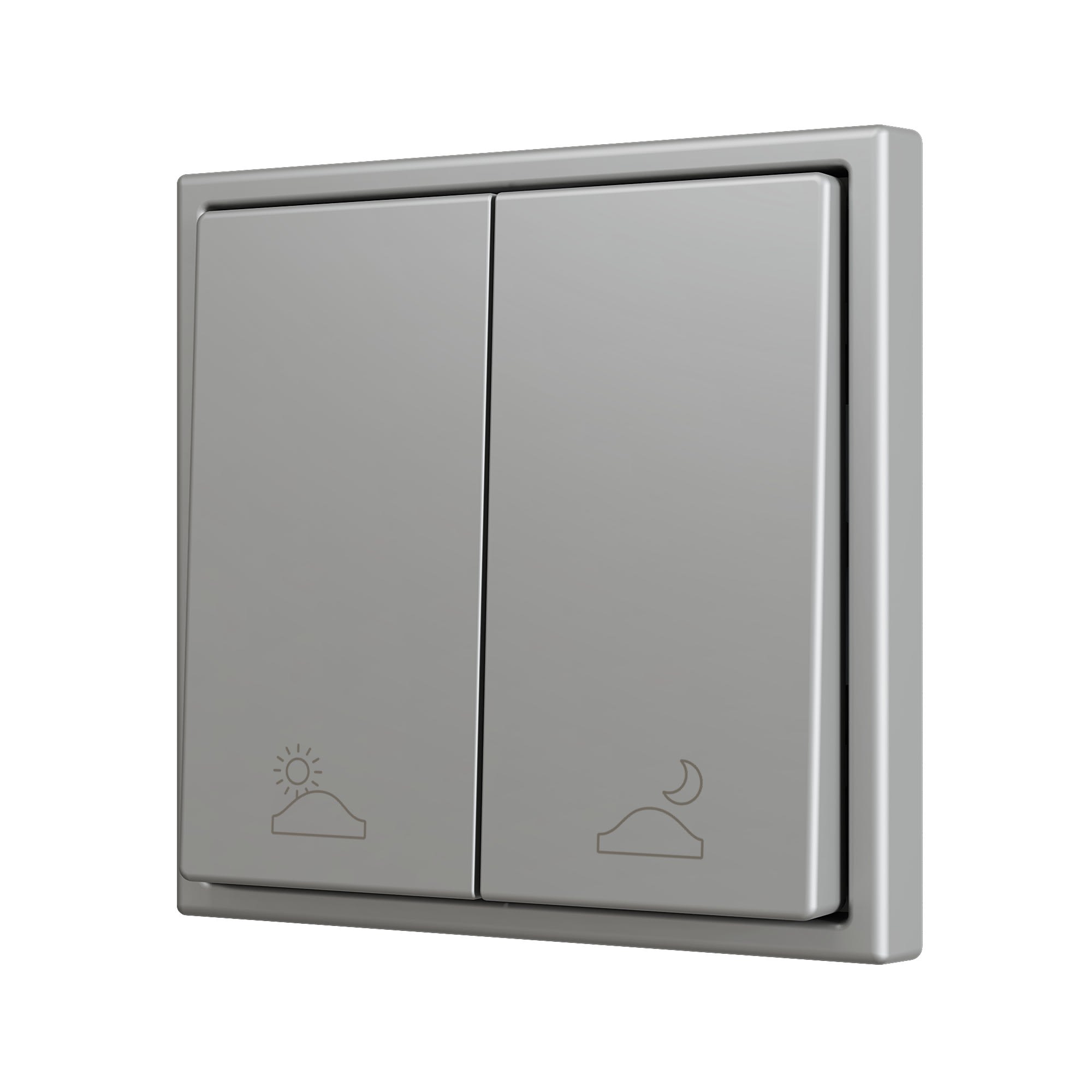 ZENNIO - ZS70. Bouton poussoir "Soft" double pour 2 entrées binaires 70 x 70 mm ? Arge...