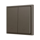 ZENNIO FRANCE - ZS70. Bouton poussoir Soft double pour 2 entrées binaires 70x70 mm - Icône de...