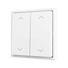 ZENNIO - ZS70. Bouton poussoir "Soft" double pour 4 entrées binaires 70 x 70 mm ? Argenté