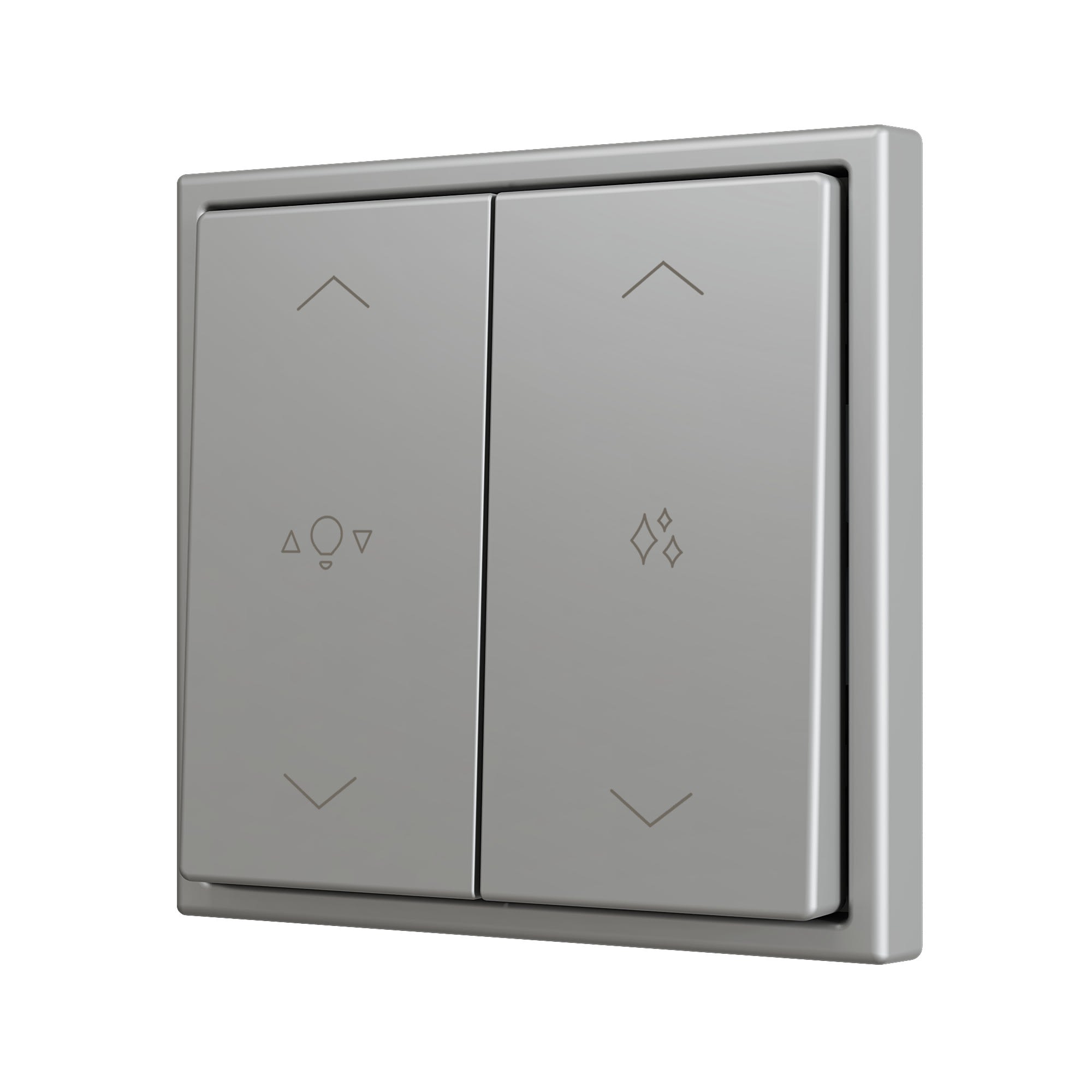 ZENNIO - ZS70. Bouton poussoir "Soft" double pour 4 entrées binaires 70 x 70 mm ? Arge...