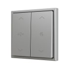 ZENNIO - ZS70. Bouton poussoir "Soft" double pour 4 entrées binaires 70 x 70 mm ? Arge...