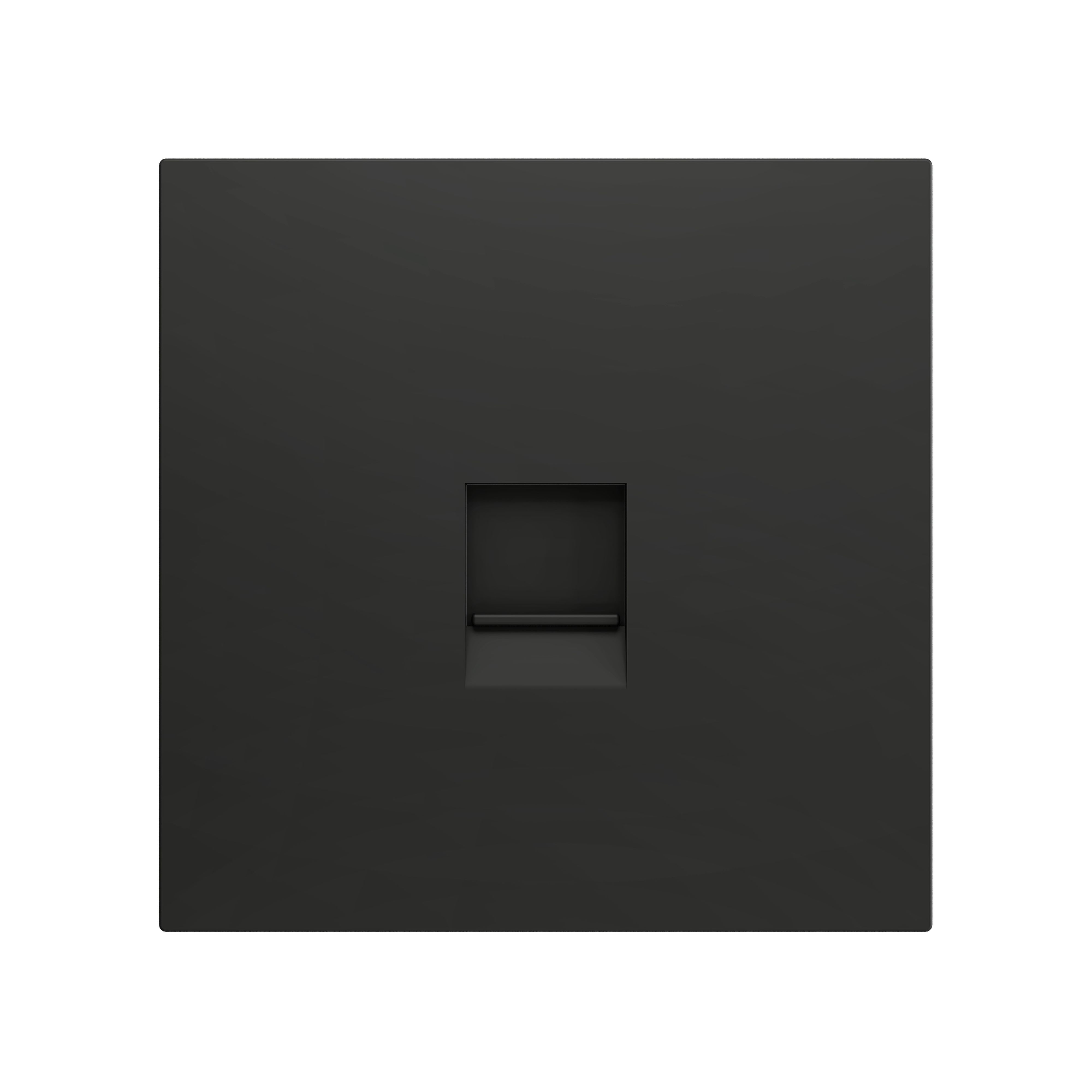 ZENNIO - ZS70. Cover plate for RJ45 connector 70x70 mm - 1 insert - Anthracite