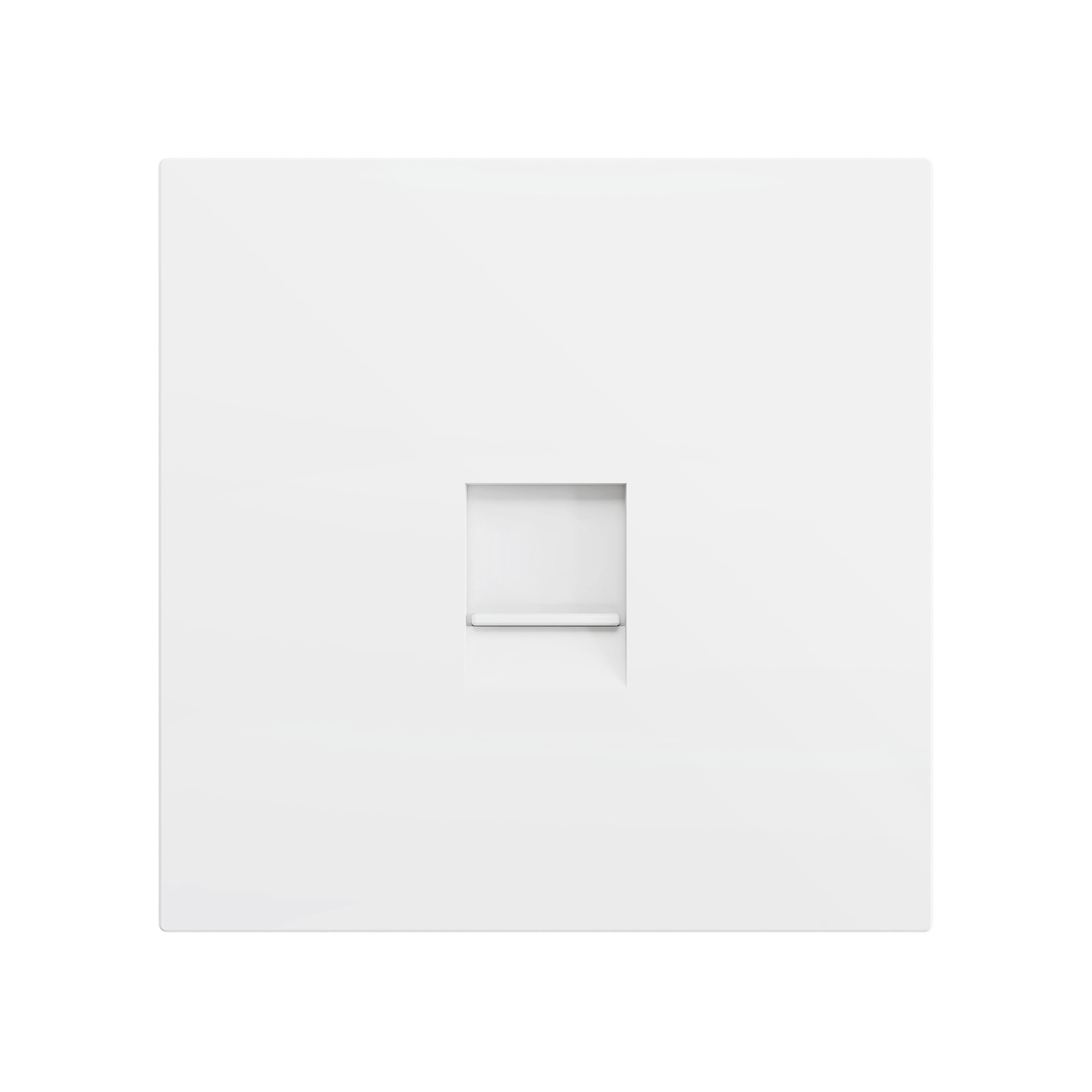 ZENNIO - ZS70. Cover plate for RJ45 connector 70x70 mm - 1 insert - Matt white