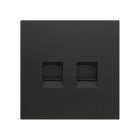 ZENNIO - ZS70. Cover plate for RJ45 connector 70x70 mm - 2 inserts - Anthracite