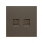 ZENNIO FRANCE - ZS70. Cache pour connecteur RJ45 70x70 mm - 2 connecteurs - Moka