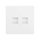 ZENNIO - ZS70. Cache pour connecteur RJ45 70 x 70 mm - 2 connecteurs - Blanc mat