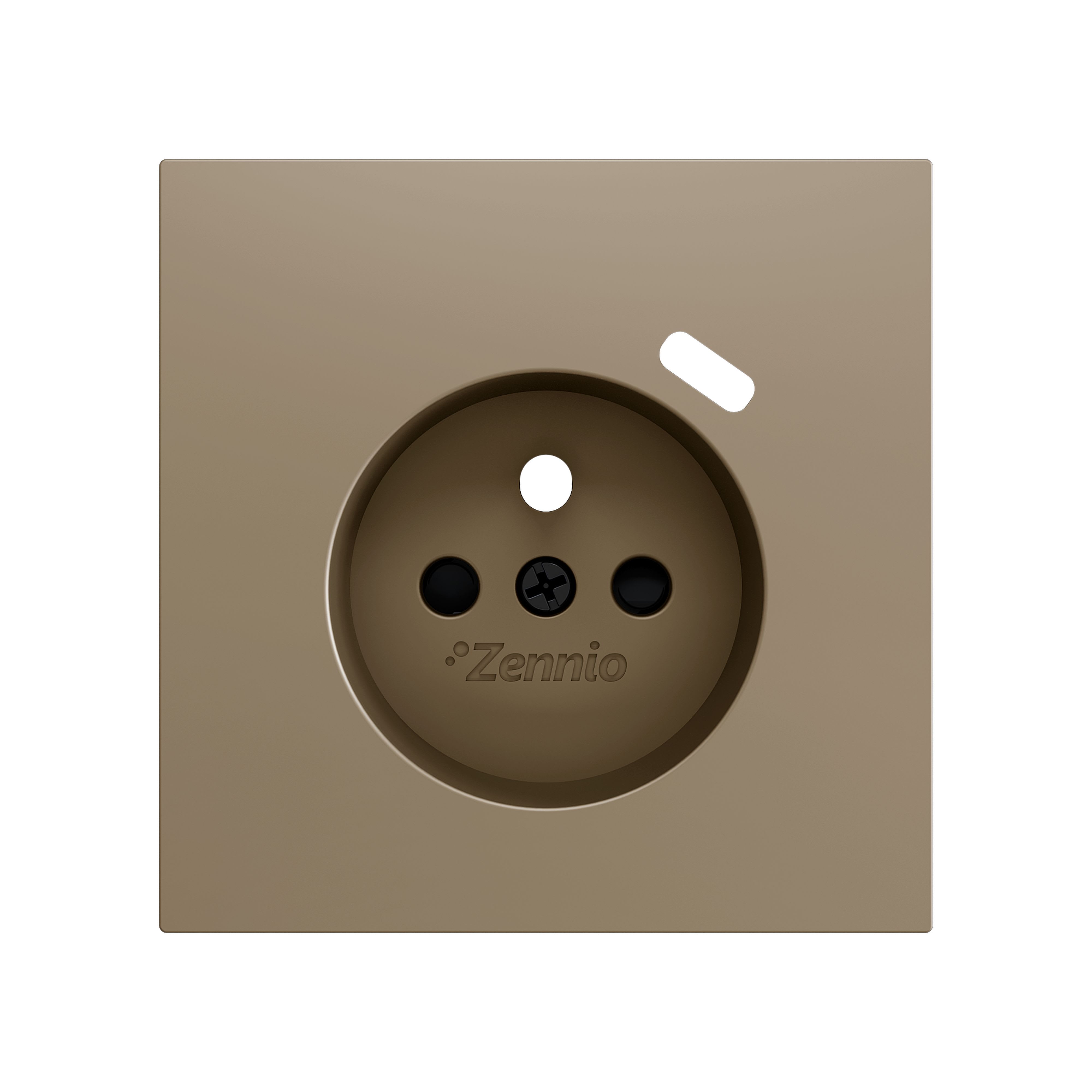 ZENNIO - ZS70. French socket cover with USB C 70x70 mm - Champagne
