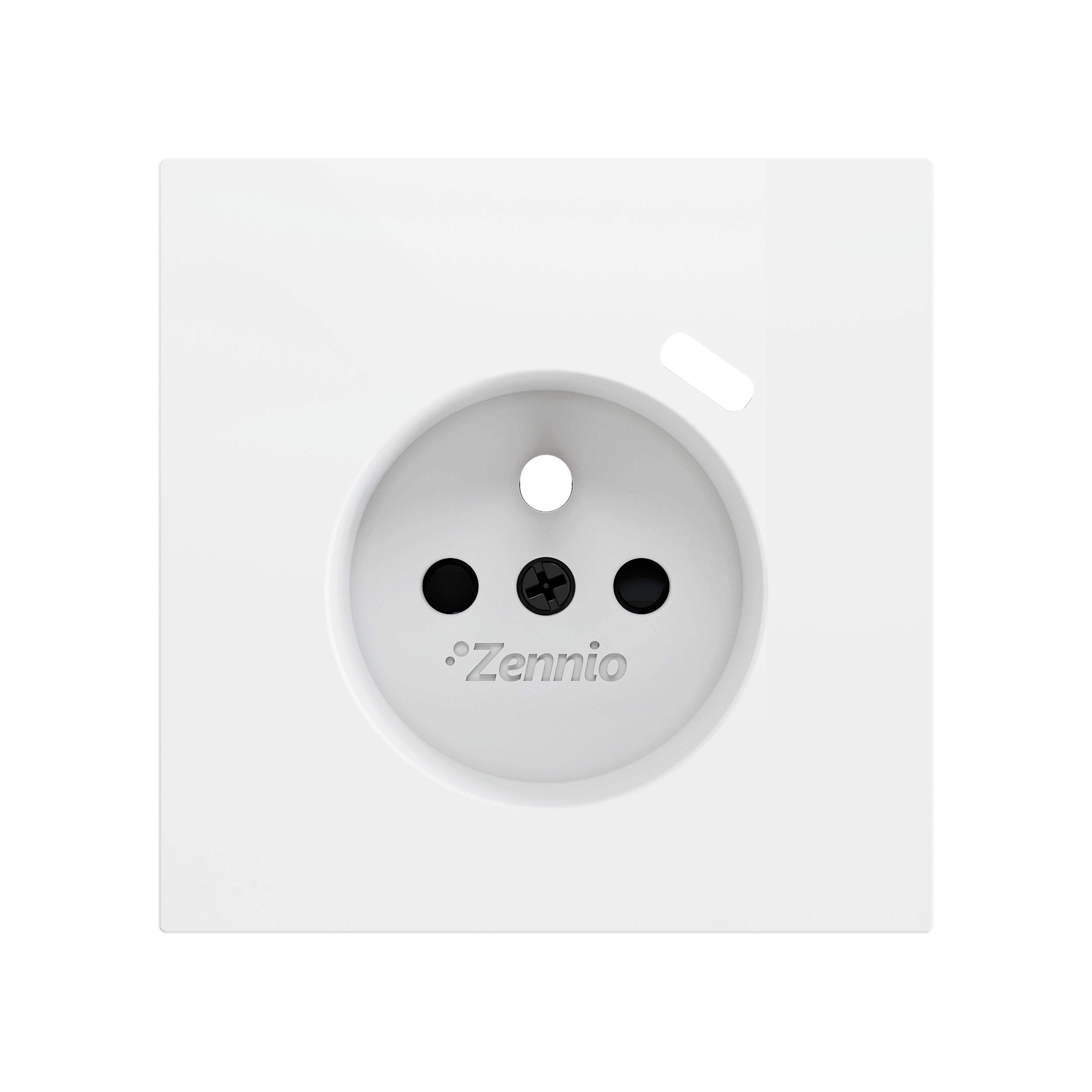 ZENNIO - ZS70. French socket cover with USB C 70x70 mm - Matt white