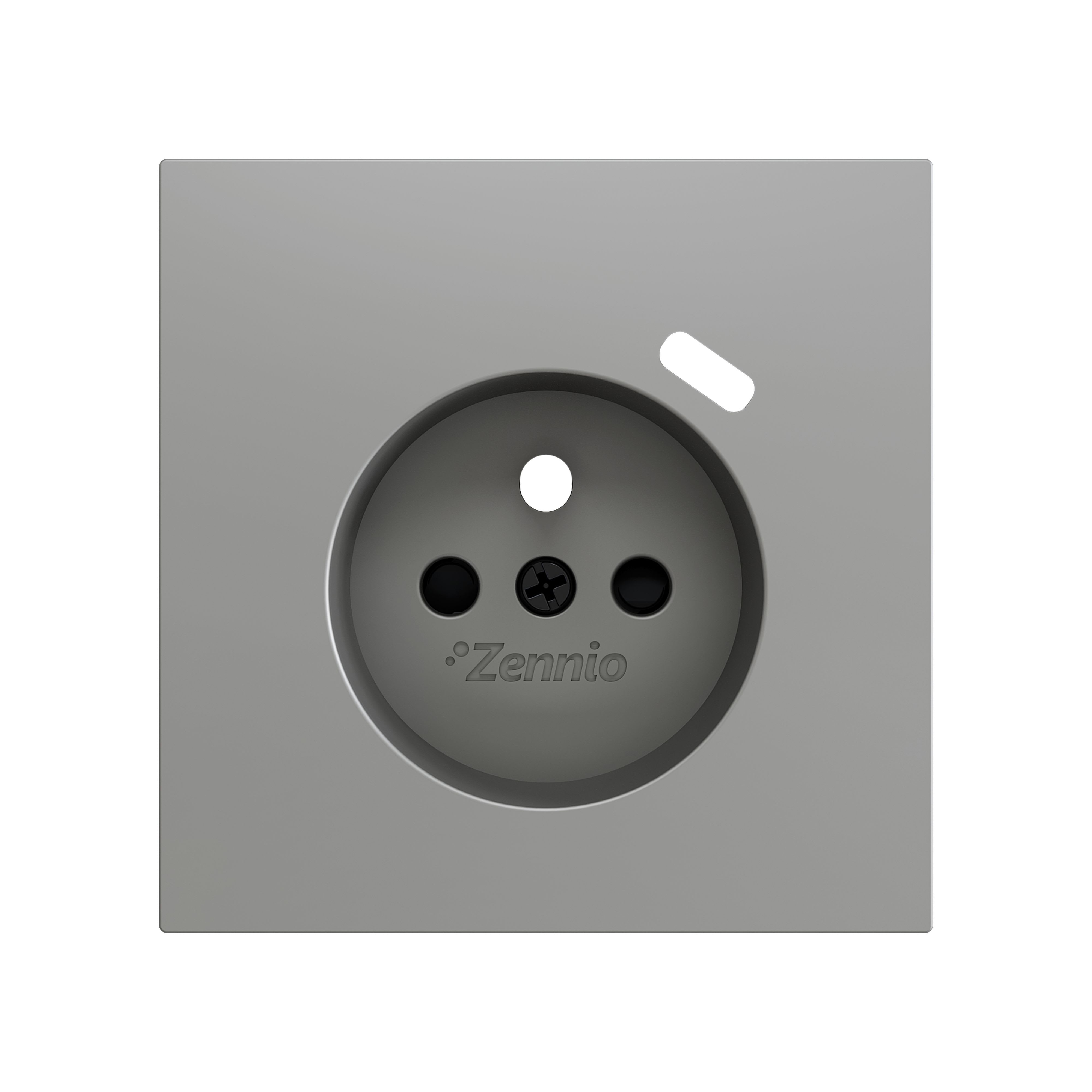 ZENNIO - ZS70. French socket cover with USB C 70x70 mm - Silver