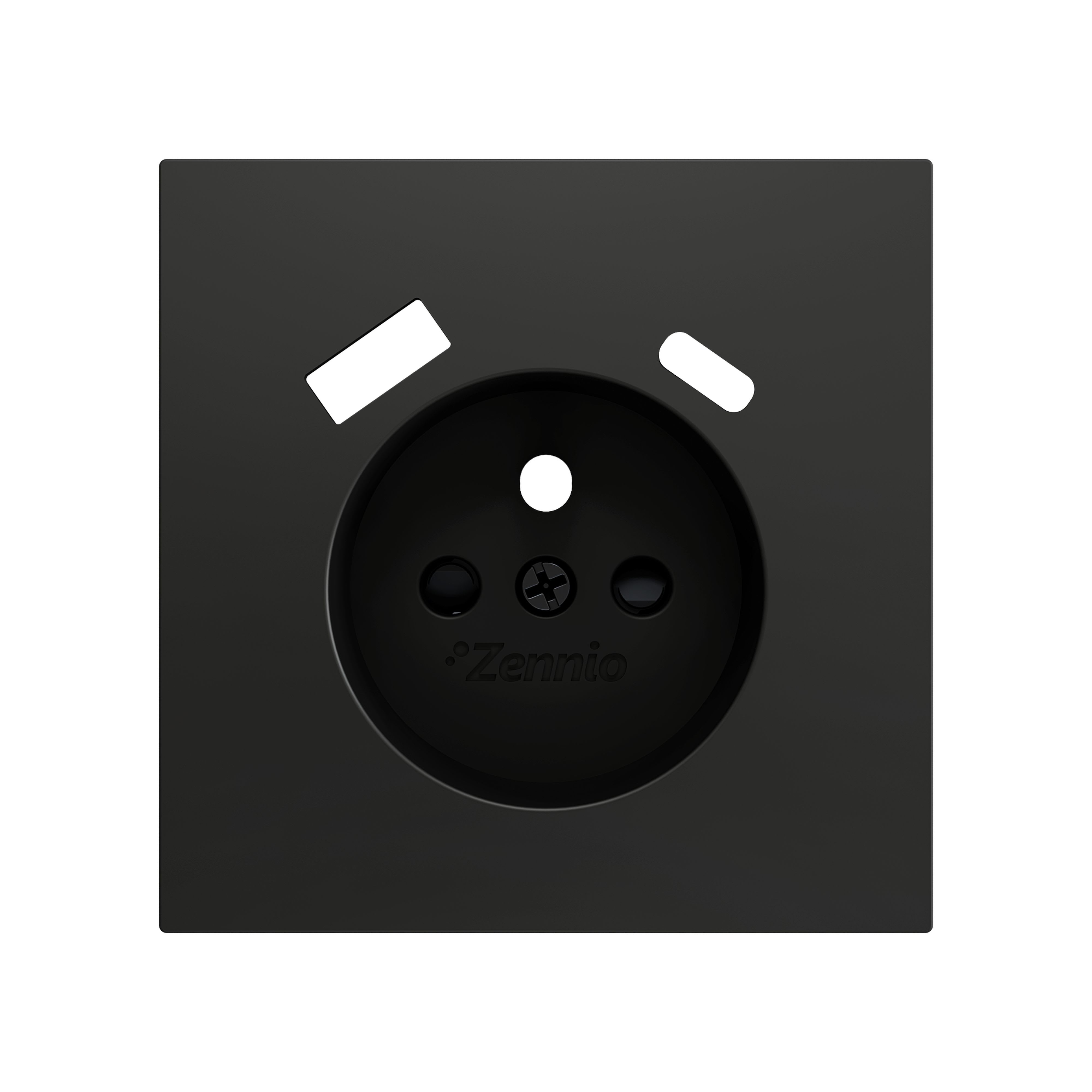 ZENNIO - ZS70. Cache pour base de prise française avec USB C et A 70 x 70 mm - Anthracite