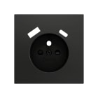 ZENNIO - ZS70. French socket cover with USB C and A 70x70 mm - Anthracite