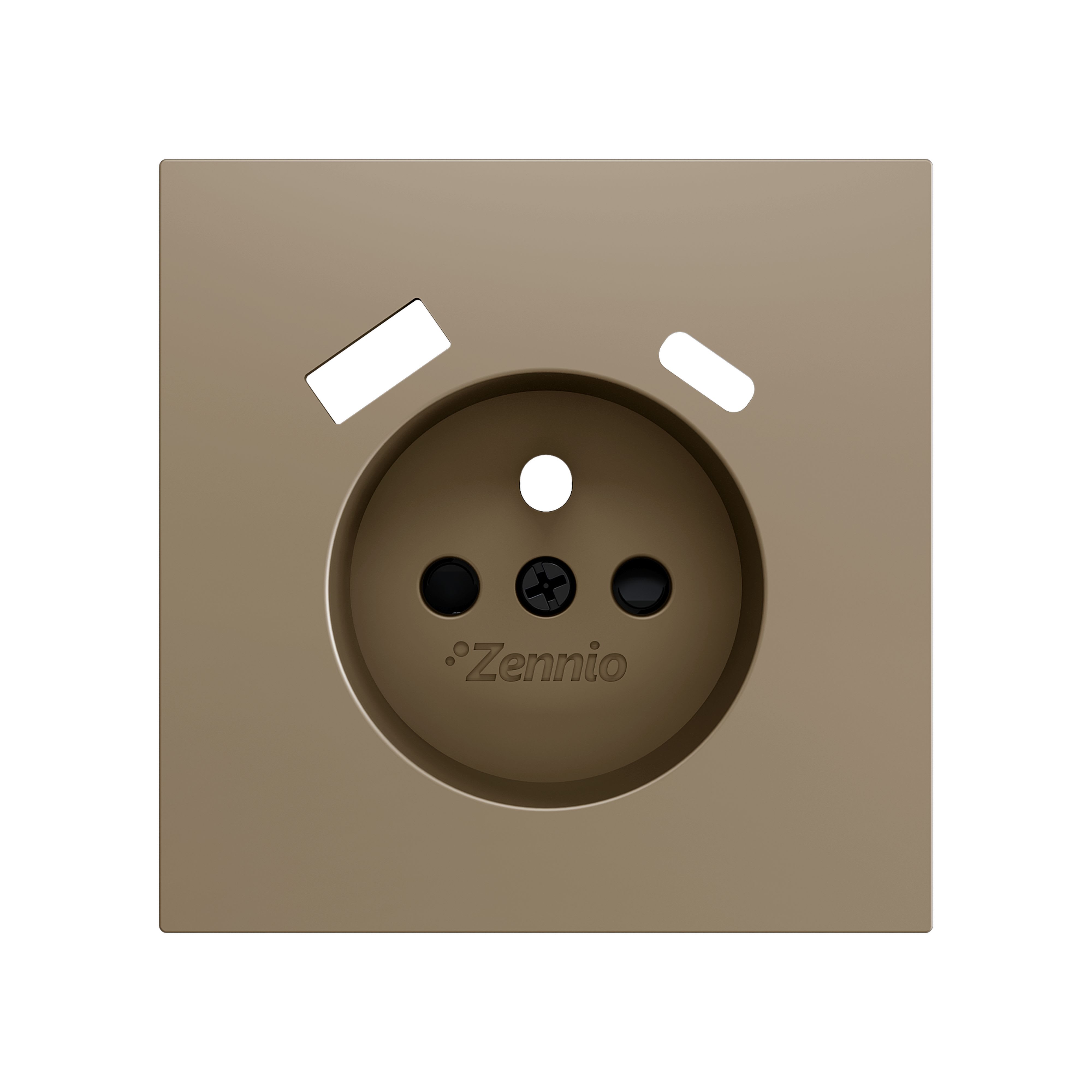 ZENNIO - ZS70. Cache pour base de prise française avec USB C et A 70 x 70 mm - Champagne