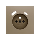 ZENNIO - ZS70. French socket cover with USB C and A 70x70 mm - Champagne