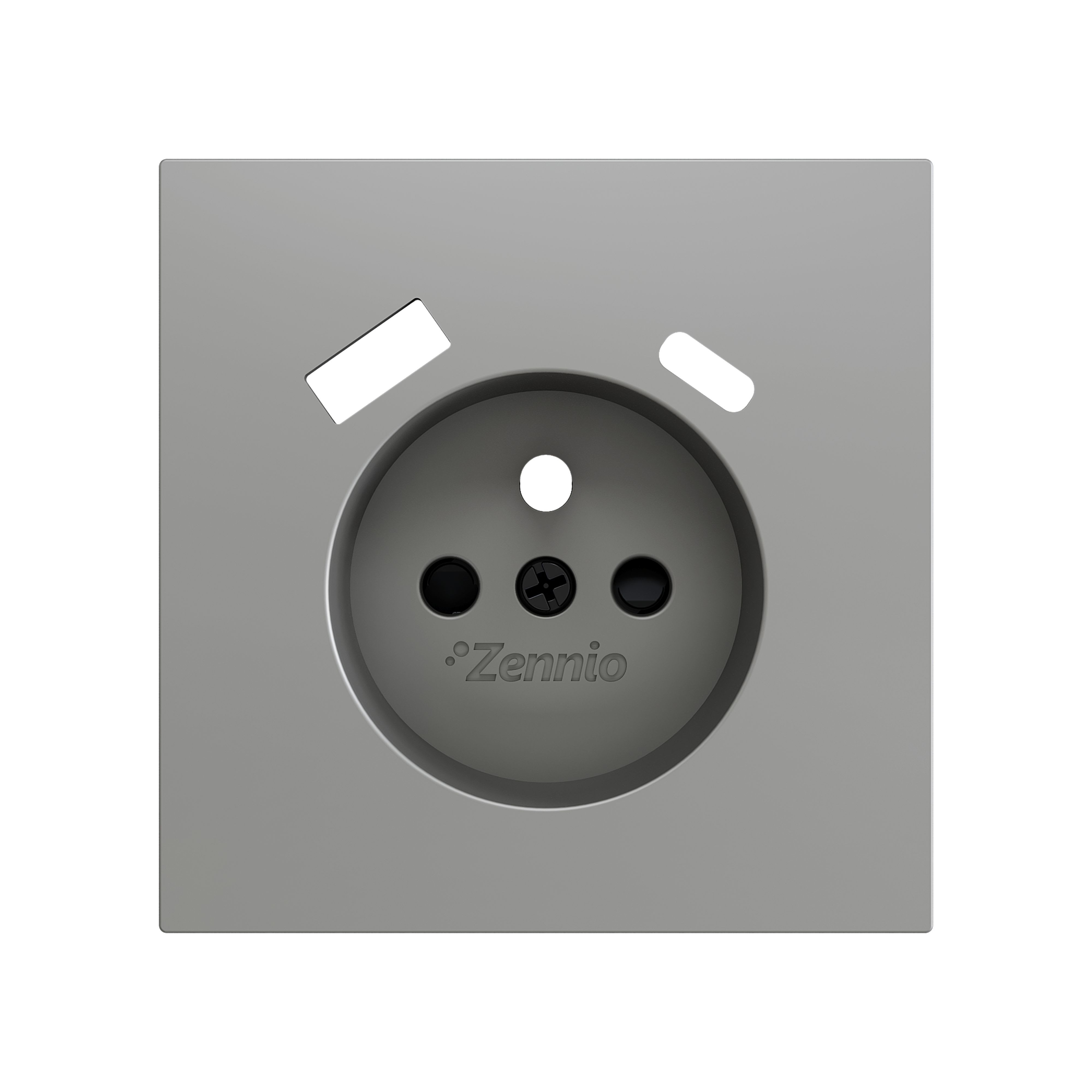 ZENNIO - ZS70. French socket cover with USB C and A 70x70 mm - Silver