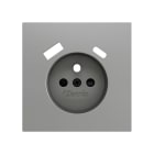 ZENNIO - ZS70. French socket cover with USB C and A 70x70 mm - Silver