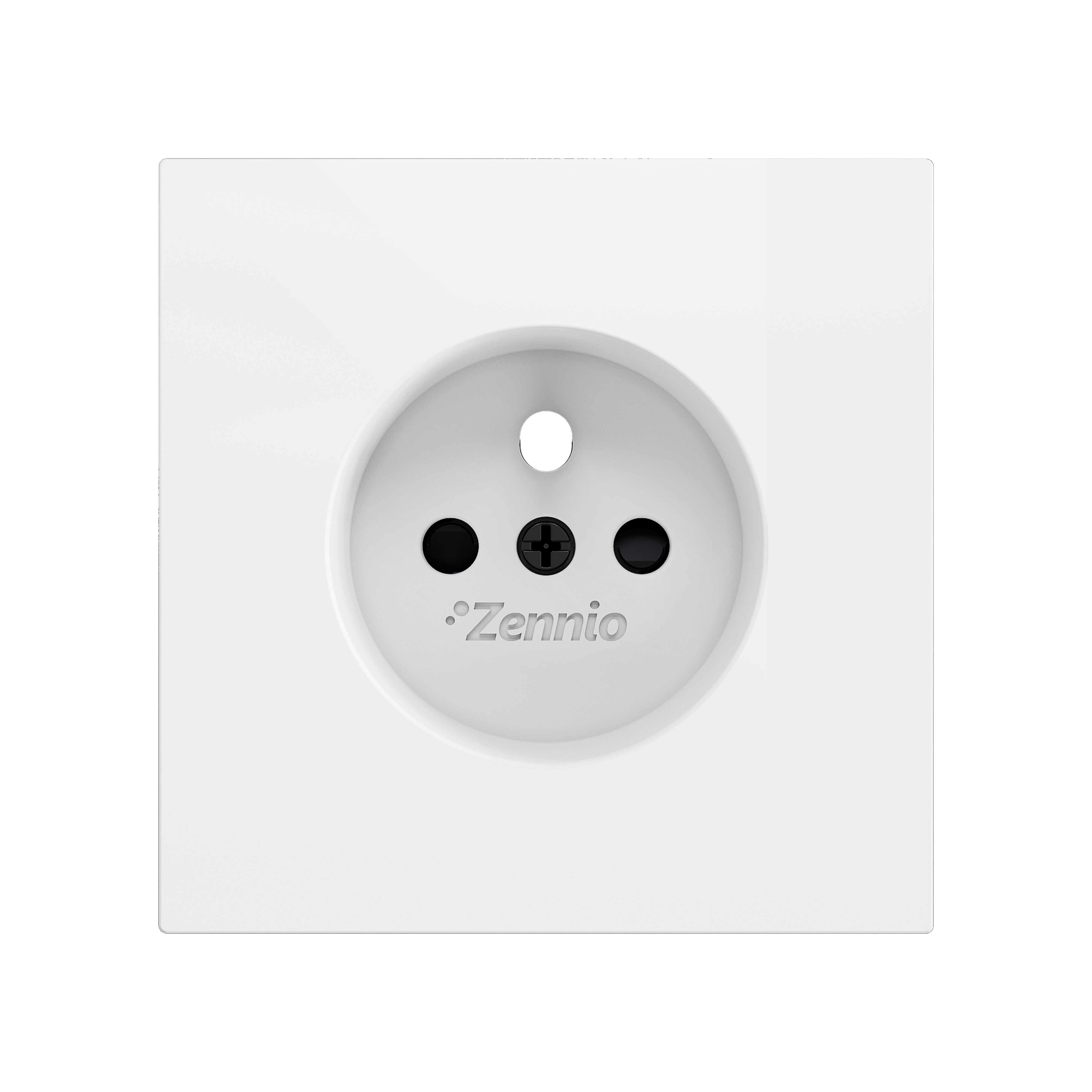 ZENNIO - ZS70. Cache pour base de prise française 70 x 70 mm - Blanc mat