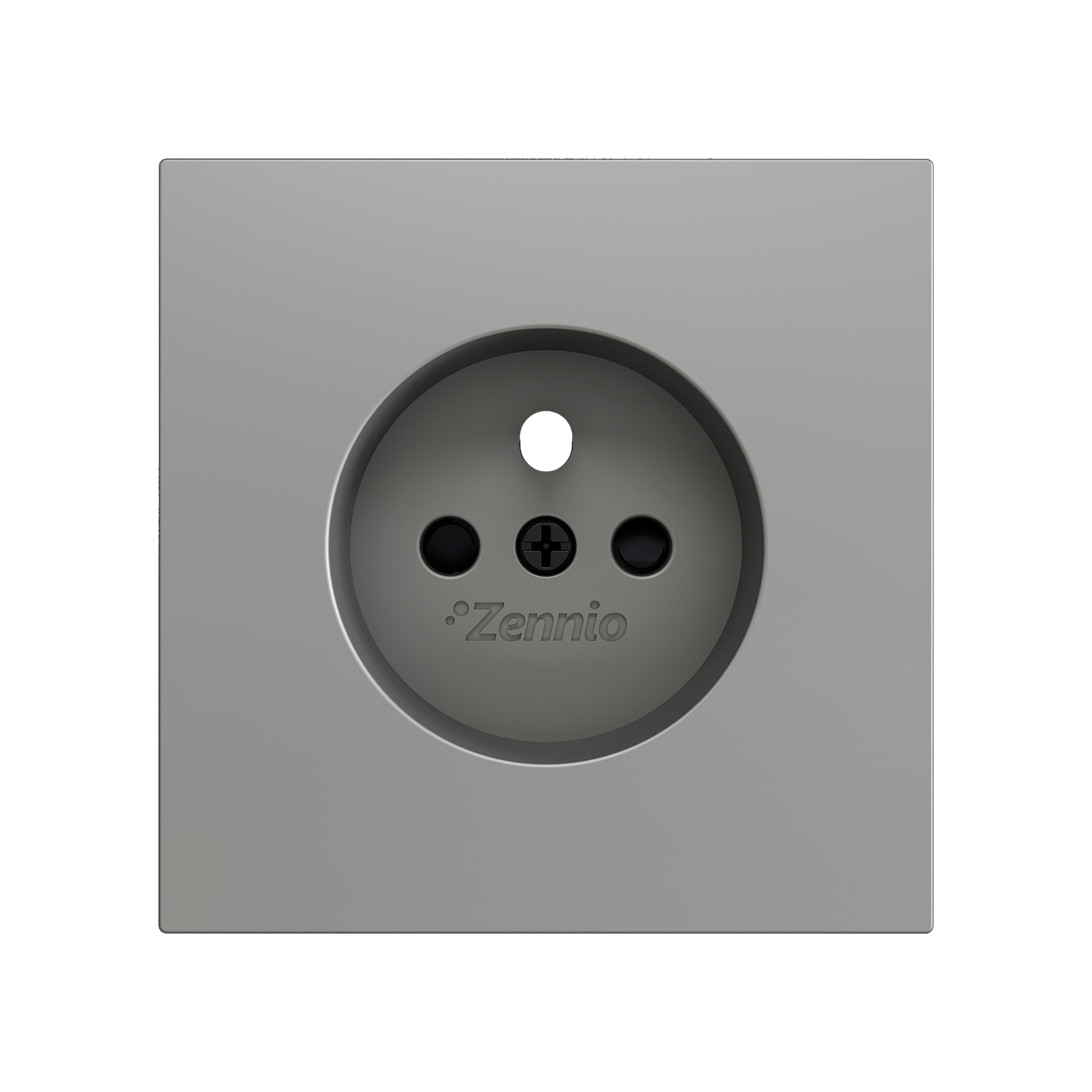 ZENNIO - ZS70. French socket cover 70x70 mm - Silver