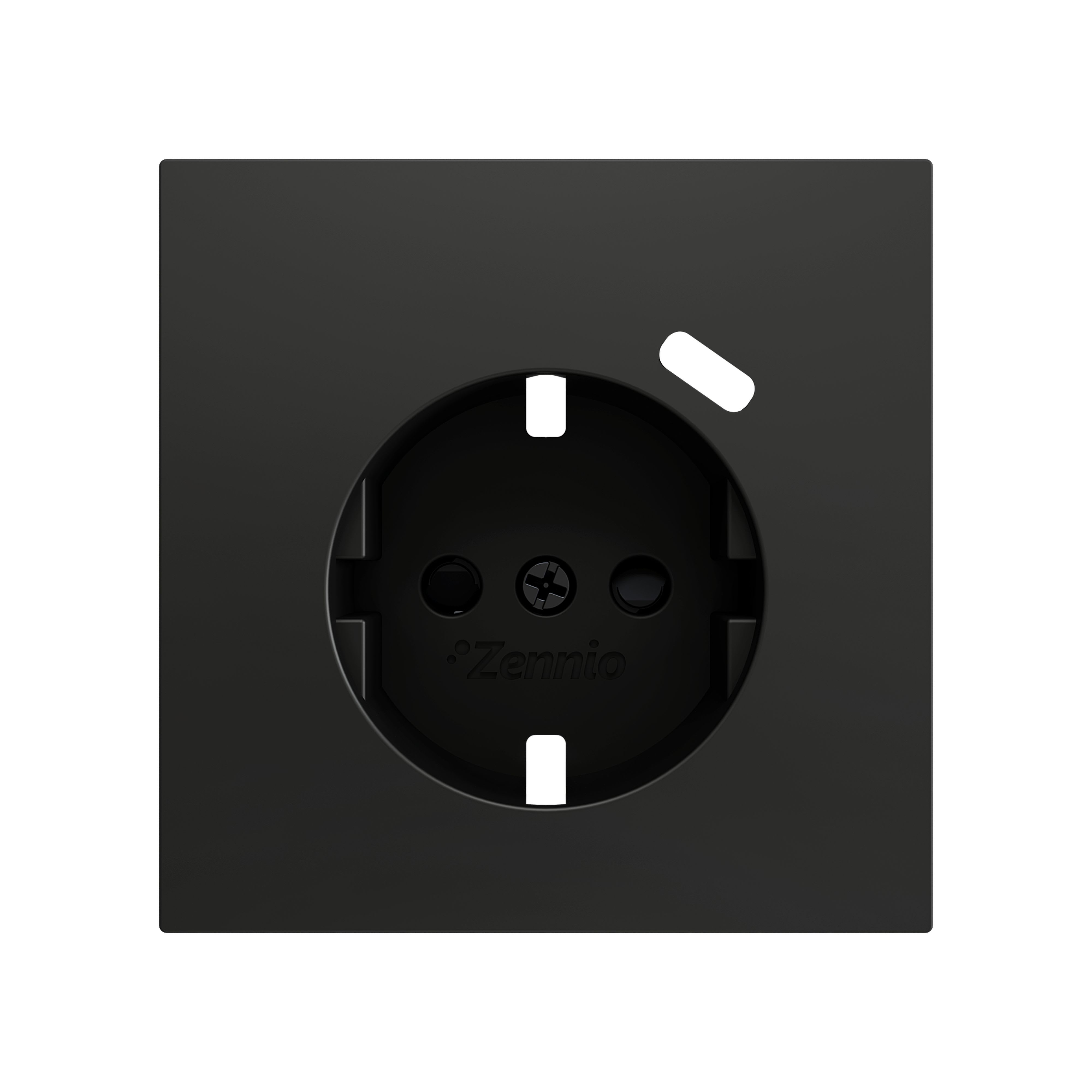 ZENNIO - ZS70. Cache pour base de prise Schuko avec USB C 70 x 70 mm - Anthracite