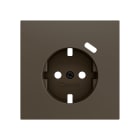 ZENNIO FRANCE - ZS70. Cache pour base de prise Schuko avec USB C 70x70 mm - Moka