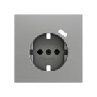 ZENNIO - ZS70. Schuko socket cover with USB C 70x70 mm - Silver