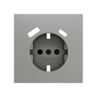 ZENNIO - ZS70. Schuko socket cover with USB C and A 70x70 mm - Silver