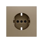 ZENNIO - ZS70. Cache pour base de prise Schuko A 70 x 70 mm - Champagne