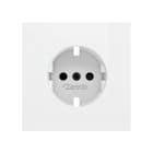 ZENNIO - ZS70. Cache pour base de prise Schuko 70 x 70 mm - Blanc mat