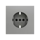 ZENNIO - ZS70. Cache pour base de prise Schuko A 70 x 70 mm - Argenté