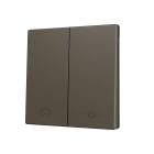 ZENNIO FRANCE - ZS70. Cache pour bouton poussoir Soft KNX simple 70x70 mm. Appui en bas - Mok...