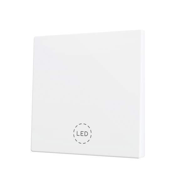 ZENNIO - ZS70. Cache pour bouton poussoir Soft KNX simple 70 x 70 mm. Appui en bas - B...