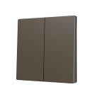 ZENNIO FRANCE - ZS70. Cache pour bouton poussoir Soft KNX double 70x70 mm. Appui en bas - Moka
