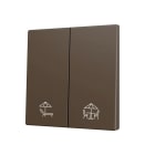 ZENNIO FRANCE - ZS70. Cache pour bouton poussoir Soft KNX double 70x70 mm. Appui en bas - Mok...