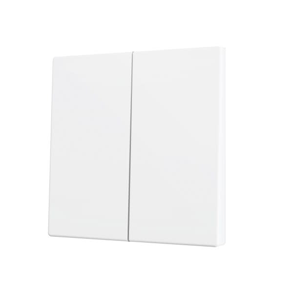 ZENNIO - ZS70. Cache pour bouton poussoir Soft KNX double 70 x 70 mm. Appui en bas - B...