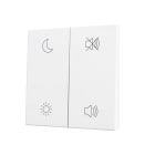 ZENNIO - ZS70. Cache pour bouton poussoir Soft KNX double 70 x 70 mm. Appui en bas&hau...