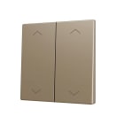 ZENNIO - ZS70. Cache pour bouton poussoir Soft KNX double 70 x 70 mm. Appui en bas&hau...