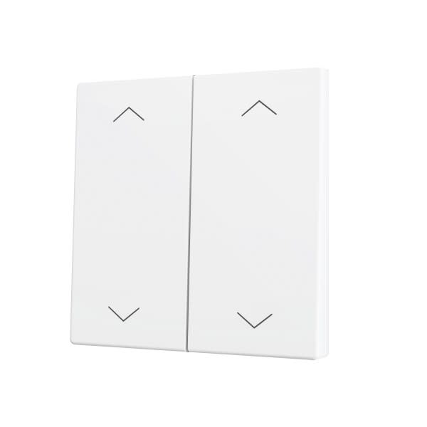 ZENNIO - ZS70. Cache pour bouton poussoir Soft KNX double 70 x 70 mm. Appui en bas&hau...