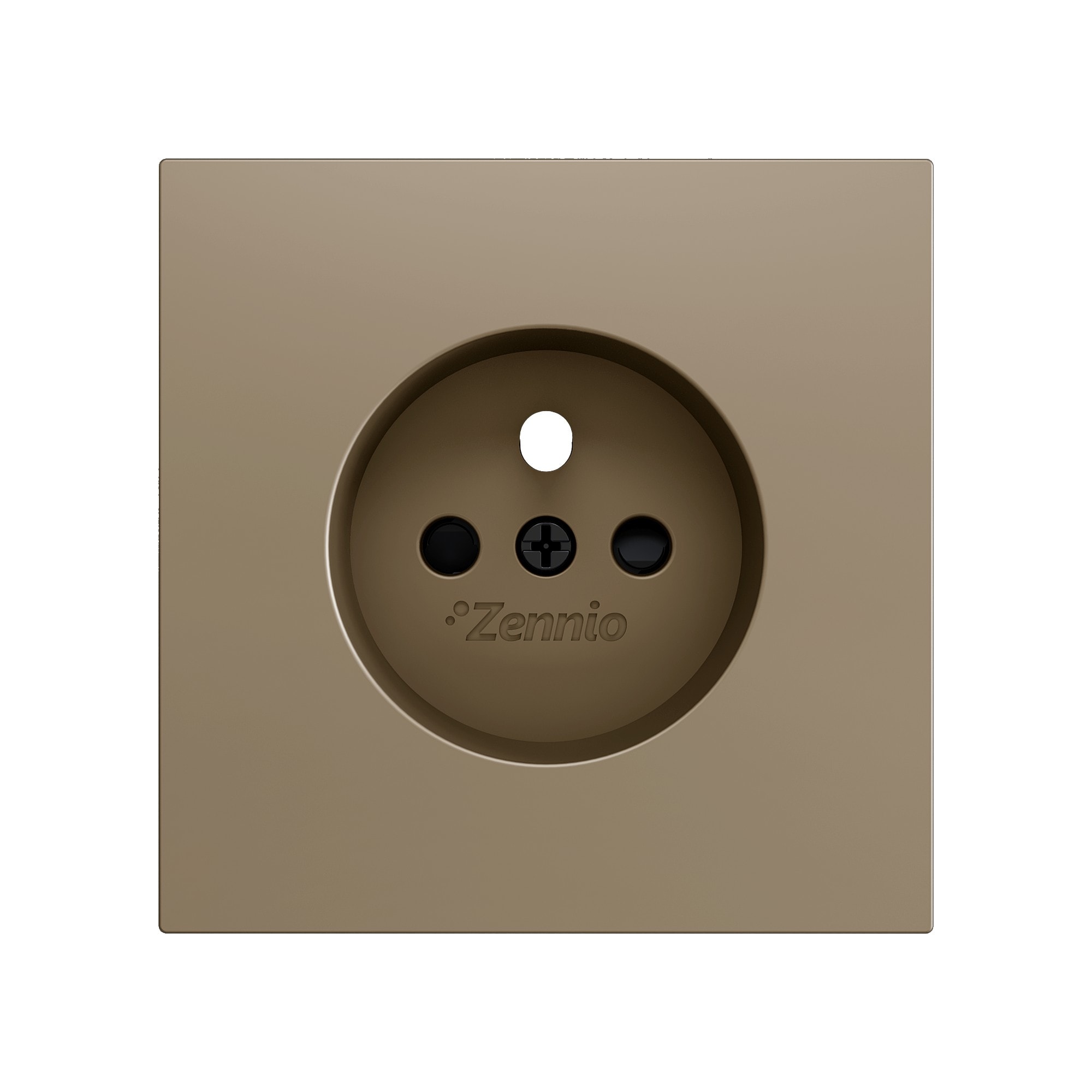 ZENNIO FRANCE - ZS70. Cache pour base de prise française avec vis 70x70 mm - Champagne