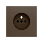 ZENNIO FRANCE - ZS70. Cache pour base de prise française avec vis 70x70 mm - Moka