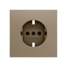 ZENNIO FRANCE - ZS70. Cache pour base de prise Schuko avec vis A 70x70 mm - Champagne