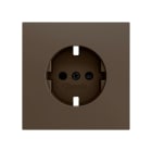 ZENNIO FRANCE - ZS70. Cache pour base de prise Schuko avec vis A 70x70 mm - Moka